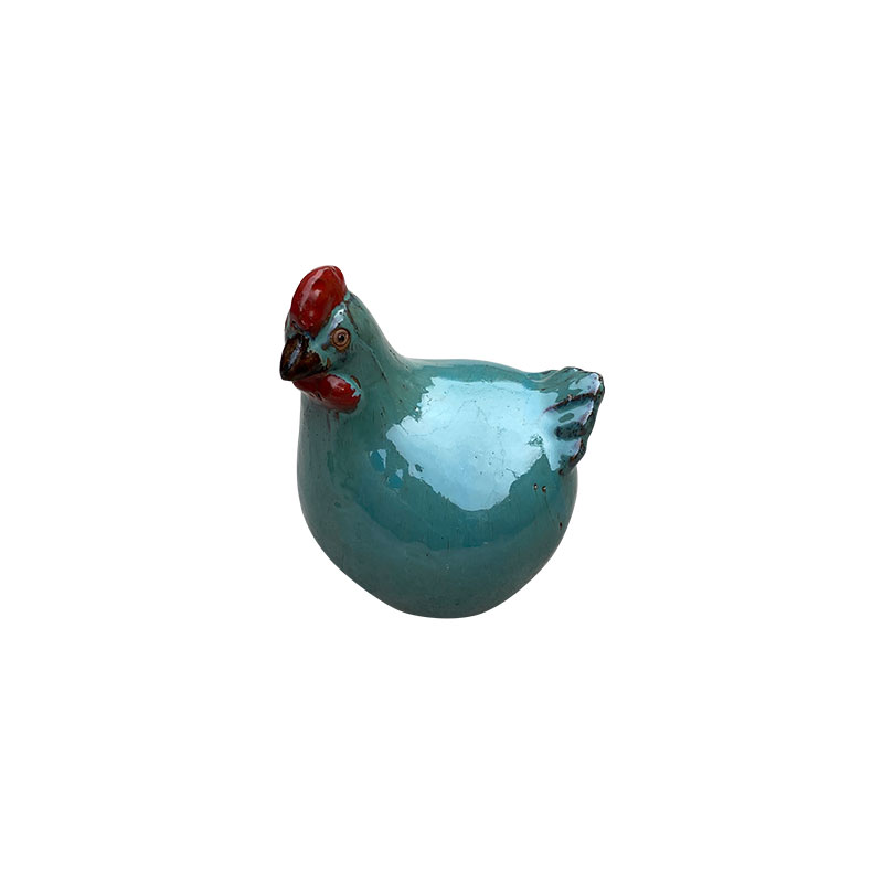3969 Gốm Thú Gà Trang Trí 17x19x23